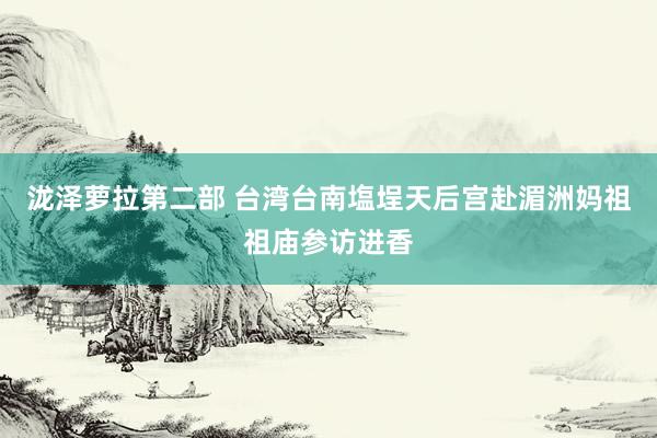 泷泽萝拉第二部 台湾台南塩埕天后宫赴湄洲妈祖祖庙参访进香