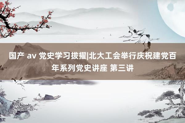 国产 av 党史学习拔擢|北大工会举行庆祝建党百年系列党史讲座 第三讲